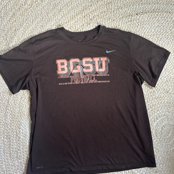 Nike BGSU bowling green state university XXL 2XL brown tee shirt dri-fit - Picture 1 of 5